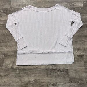 We The Free North Shore Thermal Tunic Waffle Knit Top Oversized Womens M